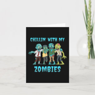Cartão Halloween Chillin Com Meus Zombies Meninas Criança