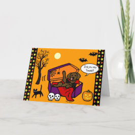 Cartão Halloween Chocolate Lab Vampire