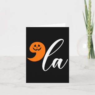 Cartão Halloween Comma La Funny Pumpkin Kamala Harris Pre