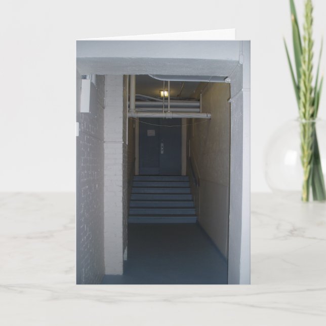 Cartão Hallowe'en "Creeping Through the Halls" (Frente)