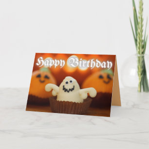 Cartão Halloween Cupcake Birthday