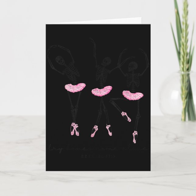 Cartão Halloween Dancing Skeleton Dry Bones Come Alive Ch (Frente)