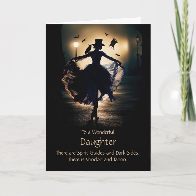 Cartão Halloween Daughter Witchy Woman Familiars Owl (Frente)