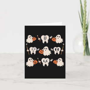 Cartão Halloween Dentista Dentista Dentista Higienista De