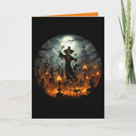 Cartão Halloween do famoso Skeleton Witts