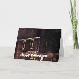 Cartão Halloween do House Abandonado