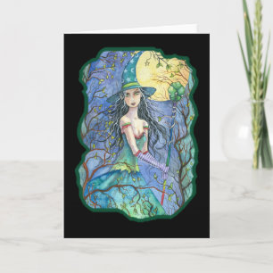 Cartão Halloween Emerald Witch Card by Molly Harrison