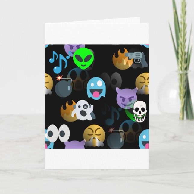 Cartão halloween emojis (Frente)