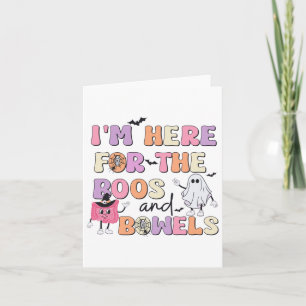 Cartão Halloween Enfermeira de GI Boos e Intestinos Colon