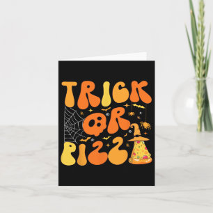 Cartão Halloween Engraçado Ou Pizza Assustadora Ghost Dec