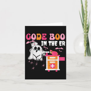 Cartão Halloween Er Costume Code Boo Na Enfermeira Er