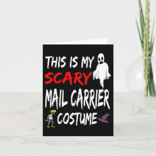 Cartão Halloween Este É Meu Carteiro De Correio Assustado