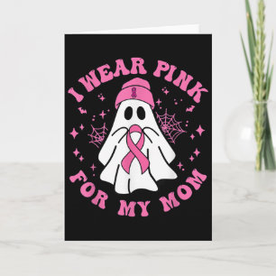 Cartão Halloween Eu Uso Rosa Para Meu Filho Câncer de Mam