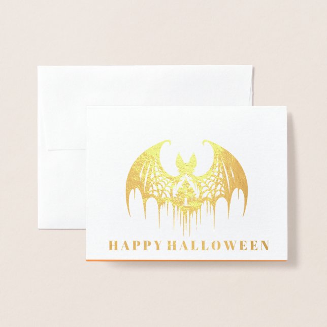 Cartão Halloween Foil (Frente com envelope)