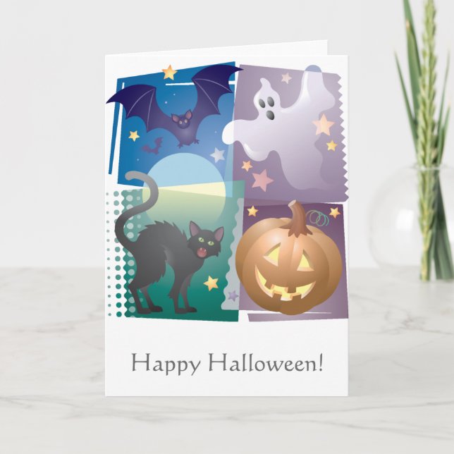 Cartão Halloween Foursome (Frente)