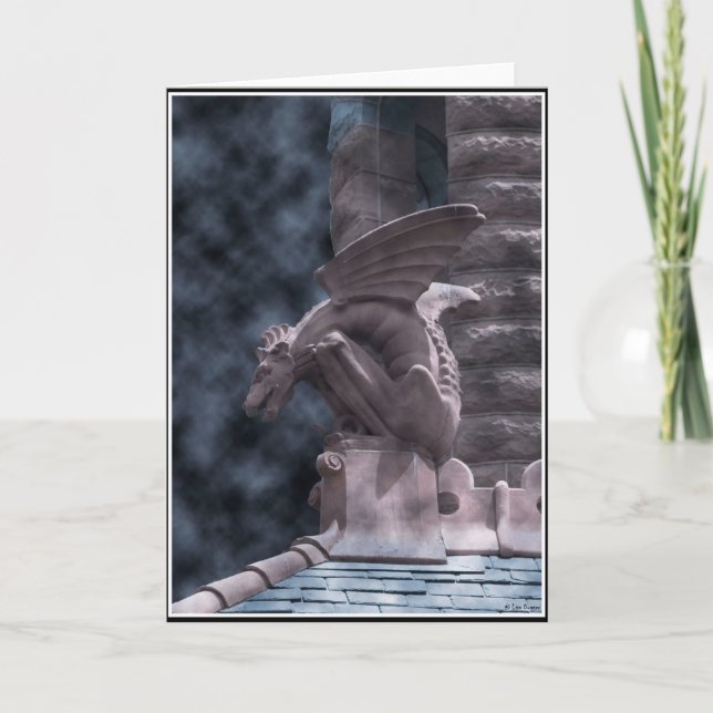 Cartão Halloween Gargoyle (Frente)