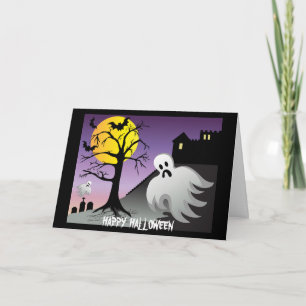 Cartão Halloween Ghost Bats 10% fora da venda