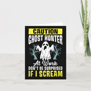 Cartão Halloween Ghost Hunter Trabalha Paranormal Fantasm