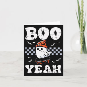 Cartão Halloween Ghost Skateboard Boo Sim Costume Boys K