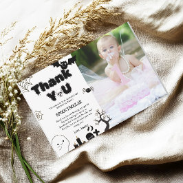 Cartão Halloween Ghost Spooky Festa de aniversário Obriga