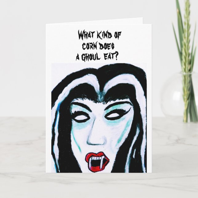 Cartão HALLOWEEN GHOUL JOKE  card (Frente)