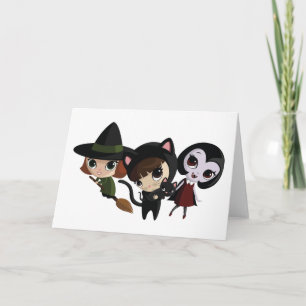 Cartão Halloween Girls