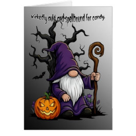 Cartão Halloween Gnome Greeting Card