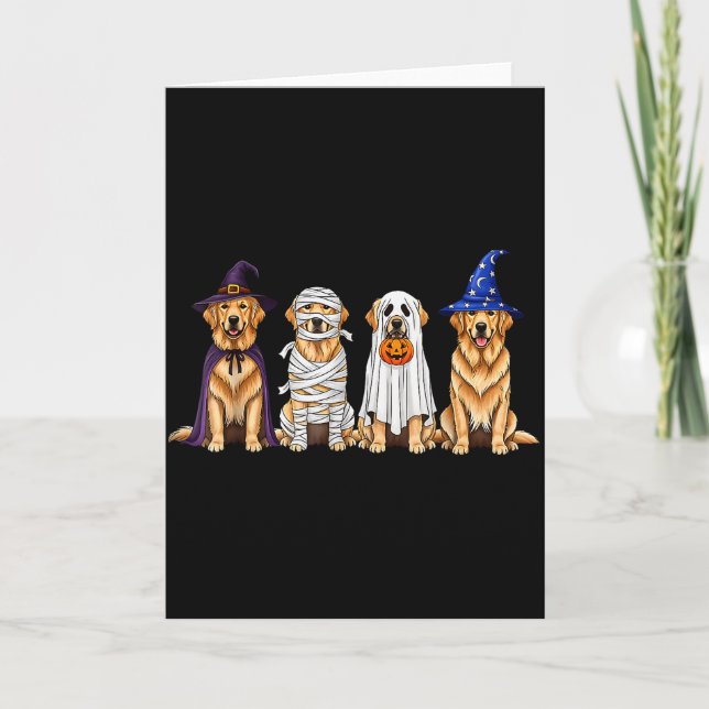 Cartão Halloween Golden Retriever Ghost Soky Dog Lovers D (Frente)