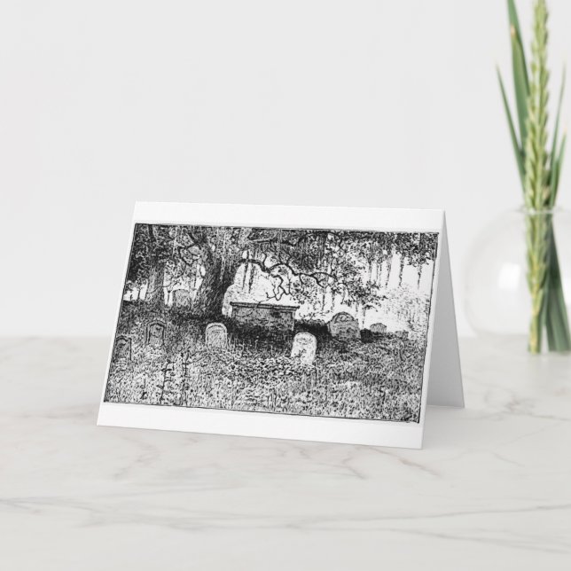 Cartão Halloween Graveyard Scene (Frente)