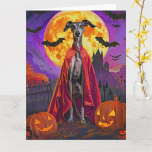 Cartão Halloween Greyhound Mountain Vampire Pumpkins