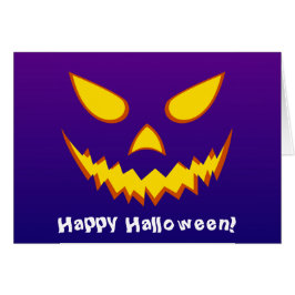 Cartão Halloween Grinning Face Jack o Lanterna Pumpkin