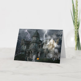 Cartão Halloween Hauneen House Sai Enquanto Você Pode