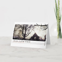 Cartão Halloween Haunted gothic cemetary photograph