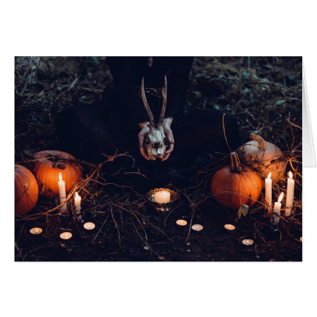 Cartão Halloween Haunted House (Frente Horizontal)