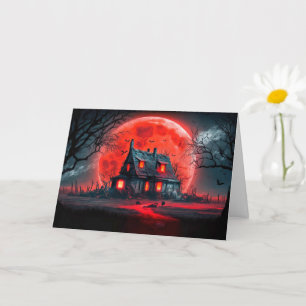 Cartão Halloween Haunted House