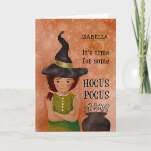 Cartão Halloween Hocus Pocus Girl Personalizada