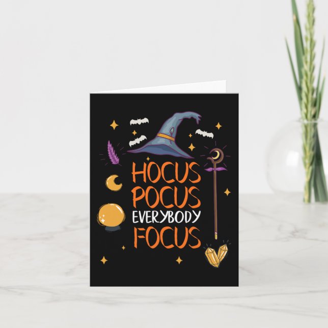Cartão Halloween Hocuss Pocus Todo mundo Foco Professor D (Frente)