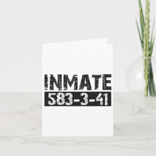 Cartão Halloween Inmate Jail Costume Kids