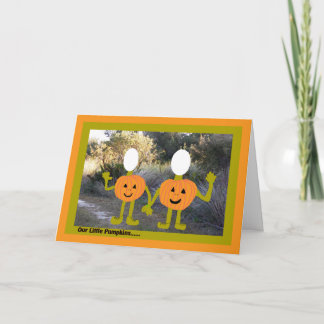 Cartão Halloween, Insira Sua Foto, Pumpkins