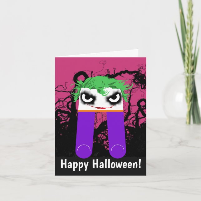 Cartão Halloween Joker Greeting (Frente)
