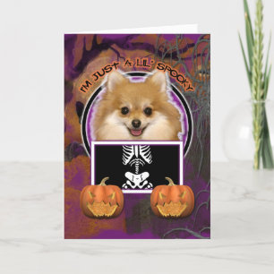 Cartão Halloween - Just a Lil Spooky - Pomeranian
