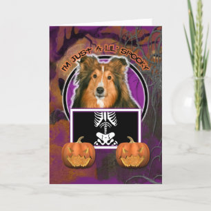 Cartão Halloween - Just a Lil Spooky - Sheltie