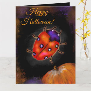 Cartão Halloween Ladybug