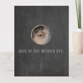 Cartão Halloween Macabre Creepy Witch Eye