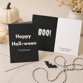 Cartão Halloween Minimalista Moderna – Personalizada
