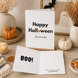 Cartão Halloween Minimalista Moderna – Personalizada