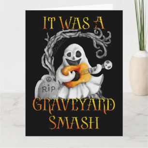 Cartão Halloween Monster Mash Ghost Graveyard Smash