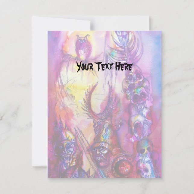 Cartão HALLOWEEN MONSTERS / ORK WAR Fantasy (Frente)