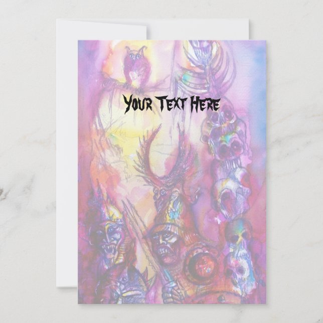 Cartão HALLOWEEN MONSTERS / ORK WAR Fantasy (Frente)