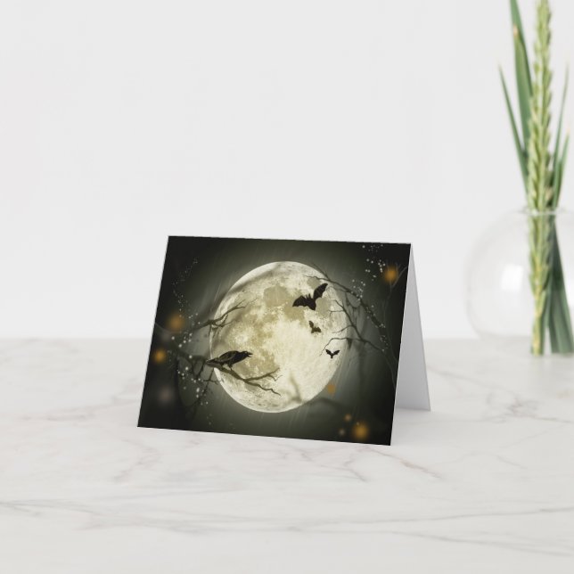 Cartão Halloween Moon (Frente)